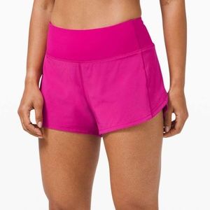 LULULEMON SPEED UP MID-RISE LINED SHORT 4” - SIZE 6 - RIPENED RASPBERRY - NWT